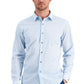Alfani Men's Slim Fit Houndstooth Dress Shirt Blue