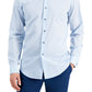 Alfani Men's Slim Fit Houndstooth Dress Shirt Blue