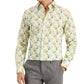 Bar III Men's Slim Fit Watercolor Floral Dress Shirt Yellow Size X-Large