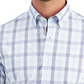 Club Room Men's Slim Fit 4 Way Stretch Gingham Dress Shirt Blue Size Small