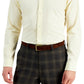 Club Room Men's Slim Fit 4 Way Stretch Solid Dress Shirt Yellow Size Small