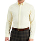 Club Room Men's Slim Fit 4 Way Stretch Solid Dress Shirt Yellow Size X Large