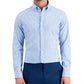 Club Room Men's Slim Fit 4 Way Stretch Stripe Dress Shirt Blue Size Medium