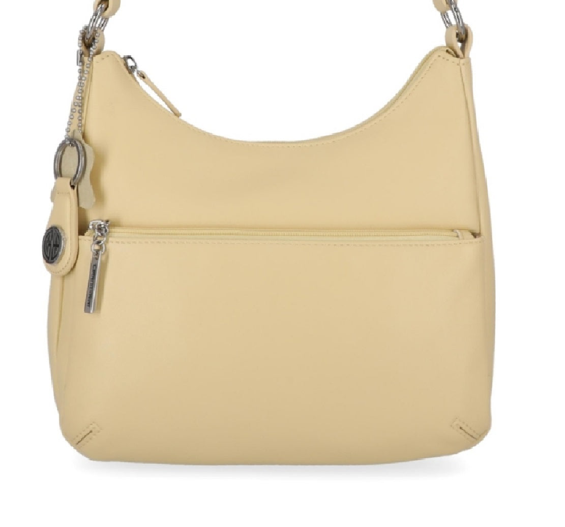 जियानी बर्निनी विमेन नापा लेदर होबो बैग पीला रेगुलर साइज़
