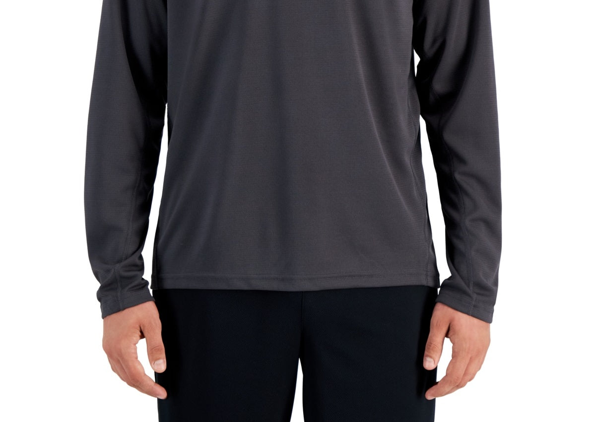 ID Ideology Men's Rapidry Moisture Wicking Mesh Raglan Sleeve T Shirt Gray Size Large