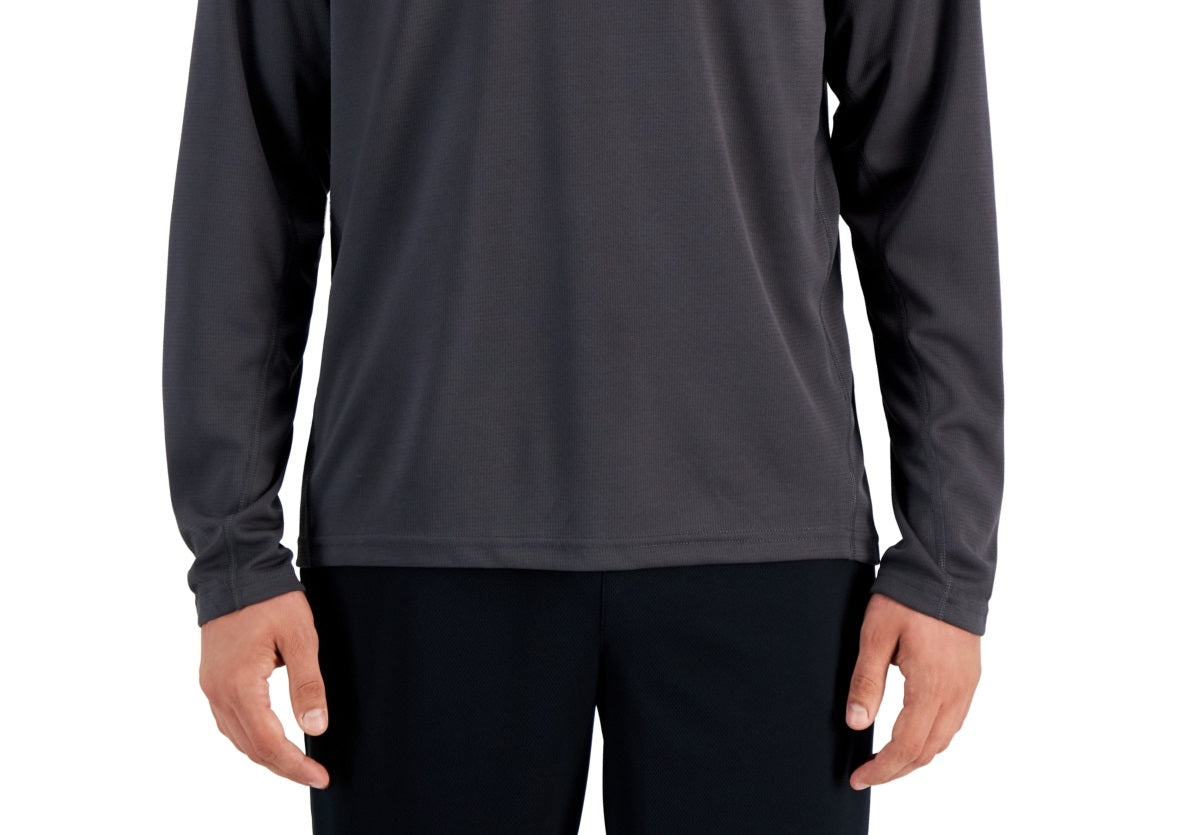 ID Ideology Men's Rapidry Moisture Wicking Mesh Raglan Sleeve T Shirt Gray Size XX-Large