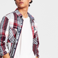 Sun + Stone Men's Aaron Plaid Seersucker Long Sleeve Button Up Shirt Blue Size X-Large