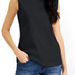 Karen Scott Women's Cotton Boat Neck Tank Top Black Size X-Large