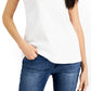 Karen Scott Women's Cotton Boat Neck Tank Top White Size Large