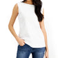 Karen Scott Women's Cotton Boat Neck Tank Top White Size XX-Large