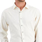 Alfani Men's Regular Fit 2 Way Stretch Herringbone Dress Shirt Brown Size 34X35