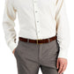 Alfani Men's Regular Fit 2 Way Stretch Herringbone Dress Shirt Brown Size 34X35