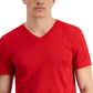 ID Ideology Men's Birdseye Mesh V Neck T Shirt Red Size Medium