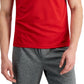 ID Ideology Men's Birdseye Mesh V Neck T Shirt Red Size Medium
