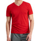 ID Ideology Men's Birdseye Mesh V Neck T Shirt Red Size Medium
