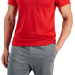 ID Ideology Men's Birdseye Mesh V Neck T-Shirt Red Size Large