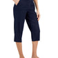 Karen Scott Women's Comfort-Waist Capri Pants Blue Size 14