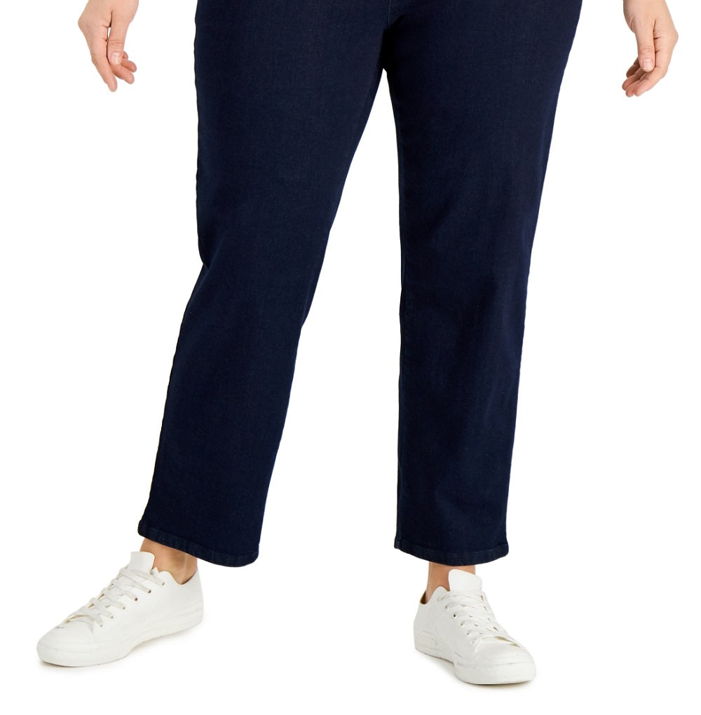 Karen Scott Women's Pull On Denim Pants Blue Size 1X