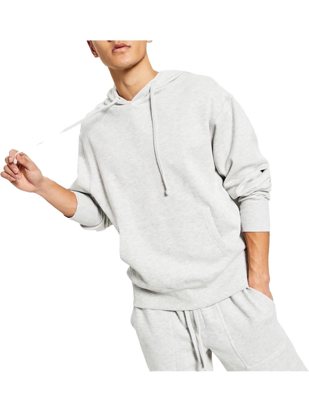 Sun + Stone Men's Fleece Pullover Hoodie Gray Size Large