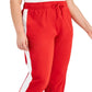 ID Ideology Women's Racing Stripe Joggers Red Size 1X