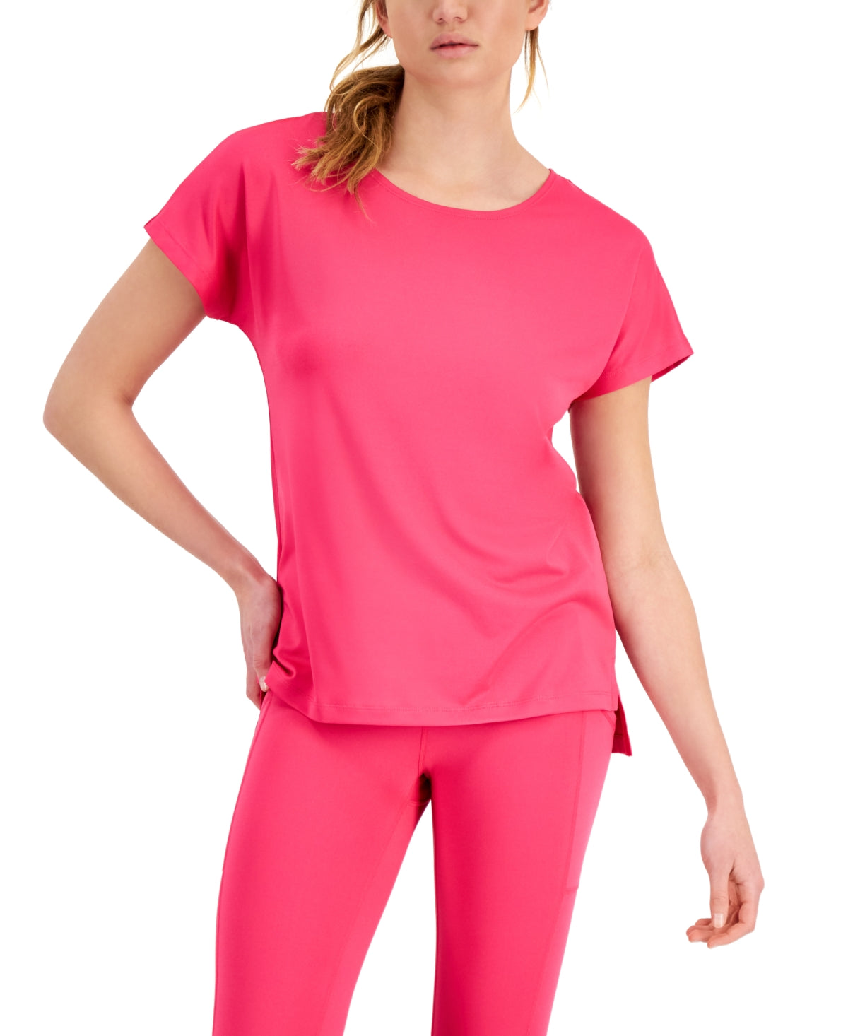 ID Ideology Women's Lightweight Techy T-Shirt Pink Size Large