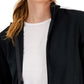 ID Ideology Women's Zip Striped Sleeve Track Jacket Black Size X-Large