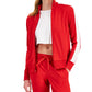 ID Ideology Women's Zip Striped Sleeve Track Jacket Red