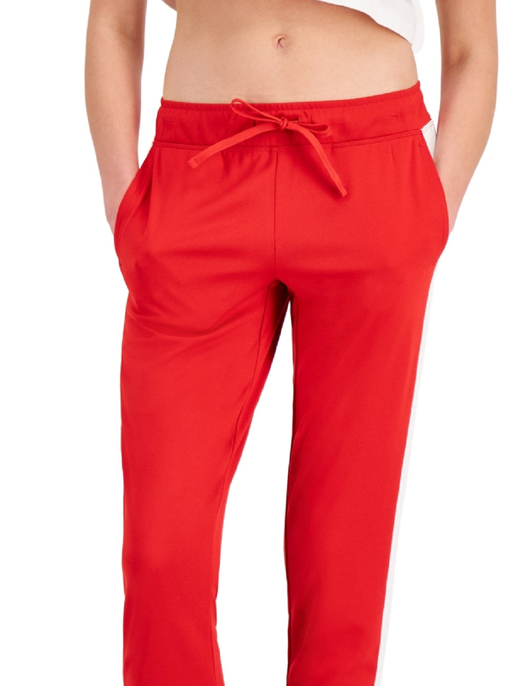 ID Ideology Women's Tricot Colorblocked Joggers Red Size Large