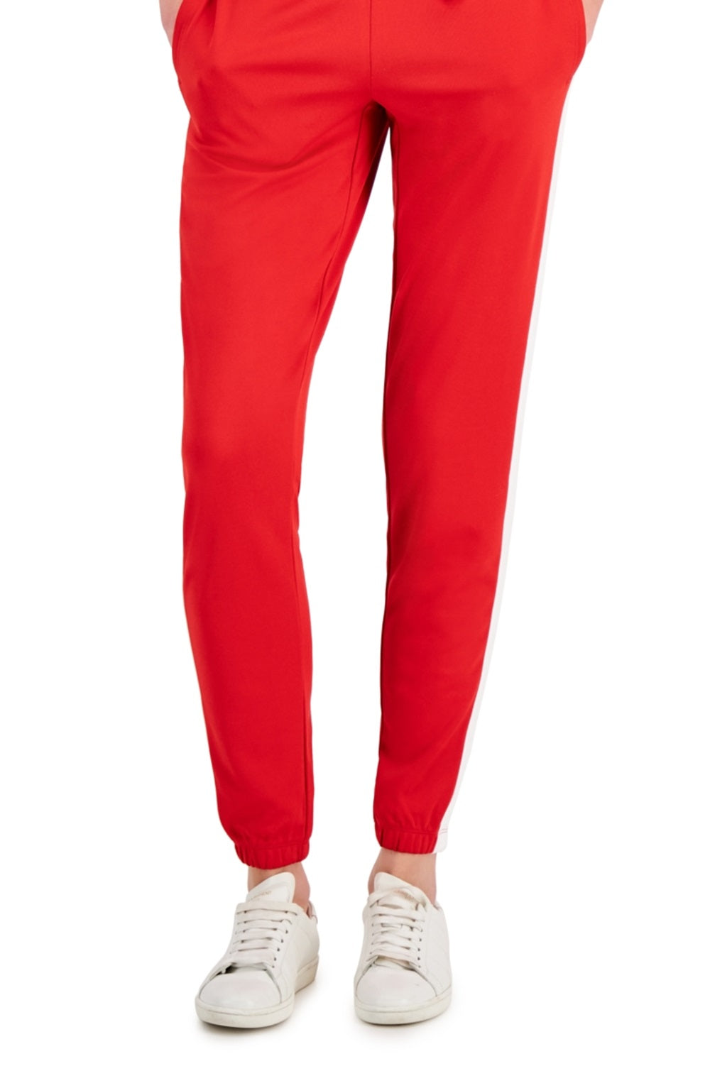 ID Ideology Women's Tricot Colorblocked Joggers Red Size X-Large