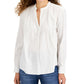 Style & Co Women's Split Neck Popover Blouse White Size X-Large