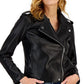 INC International Concepts Women's Faux Leather Jacket Black Size Medium