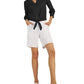 INC International Concepts Women's Tie Hem Button Down Top Black Size Large