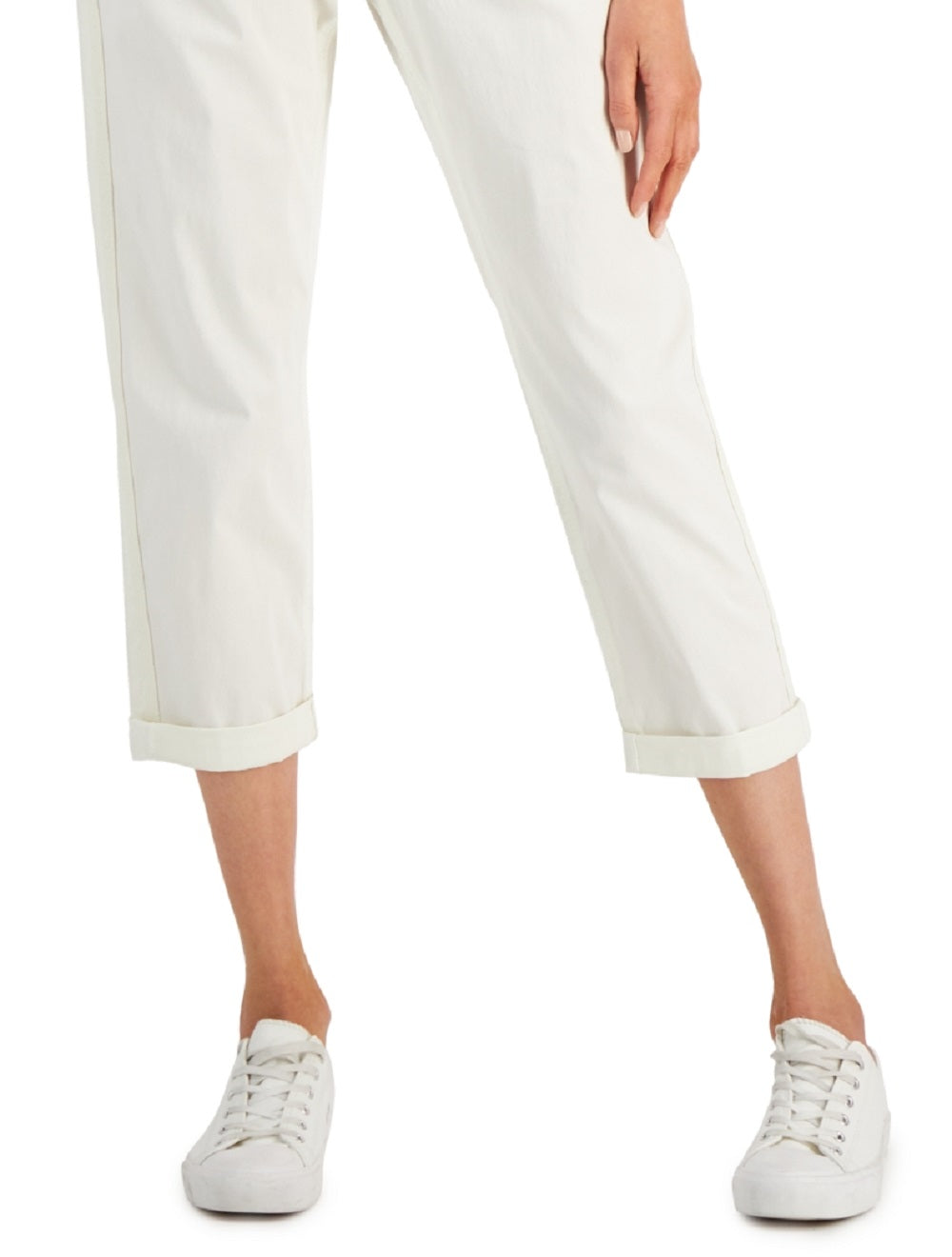 Style & Co Women's Pull On Cuffed Pants Beige Size Large