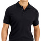 Alfani Men's Stretch Textured Stripe Jacquard Polo Shirt Black Size X-Large