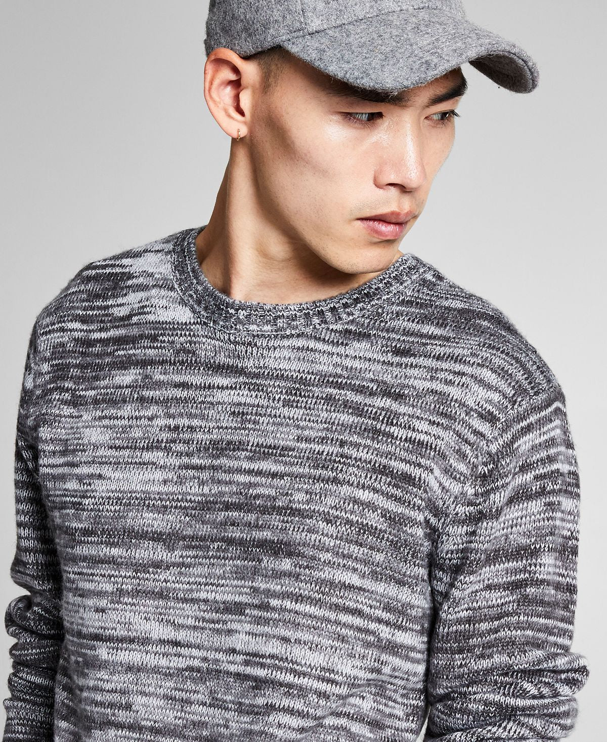 And Now This Men's Regular Fit Marled Brushed Sweater Gray Size XX-Large