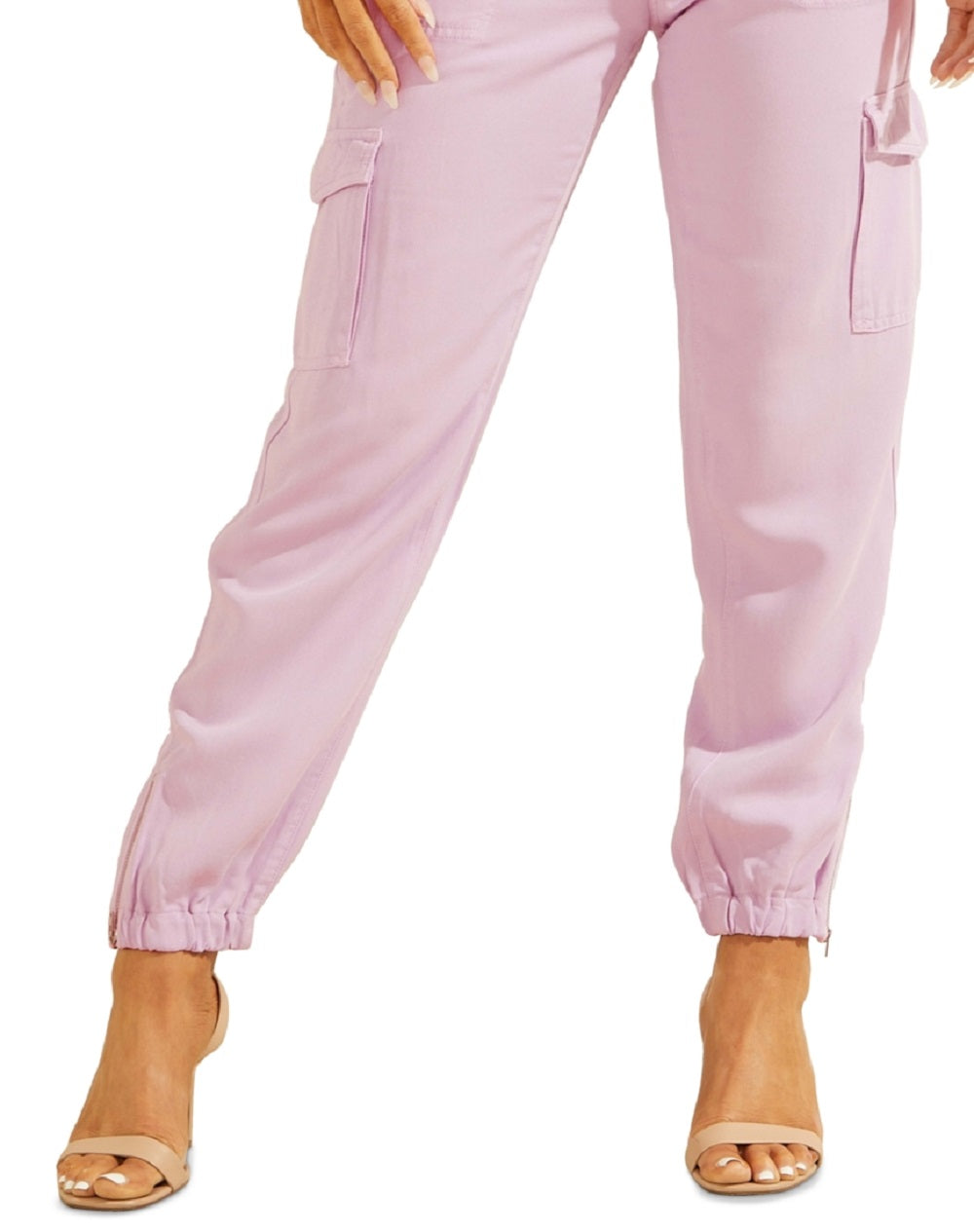 GUESS Women's Bowie Cargo Chino Pants Purple Size 27