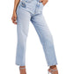 GUESS Women's Melrose Straight Leg Embellished Jeans Blue Size 28X30
