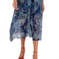 GUESS Women's Damienne Printed Wrap Dress Blue Size X-Small