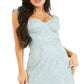 GUESS Women's Christel Lace Bodycon Dress Blue Size Large