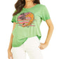 GUESS Women's Desert Tiger Graphic Print T-Shirt Green Size X-Large