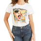 GUESS Women's Embellished Graphic Print Cotton T-Shirt White Size X-Small