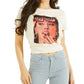 GUESS Women's Cotton Printed Graphic T-Shirt White Size Large