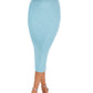 GUESS Women's Sleeveless Halter Neck Mariposa Ribbed Dress Blue Size Small