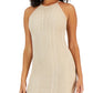 GUESS Women's Ramona Pointelle Halter Maxi Dress Brown Size Medium
