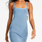 GUESS Women's Rashelle Crisscross Open Back Bodycon Dress Blue