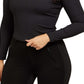 GUESS Women's Cold Shoulder Crossover Halter Top Black Size X-Large