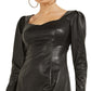 GUESS Women's Elena Faux Leather Mini Dress Black Size Small