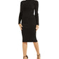GUESS Women's Caren Crewneck Rib Sweater Black Size Medium