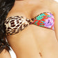 GUESS Women's Reversible Bandeau Bikini Top Red Size X-Large