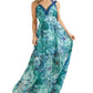 GUESS Women's Chrissy Maxi Dress Blue Size Small